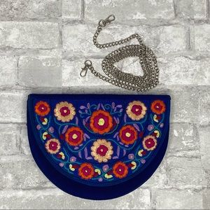 NWOT Bohemian Blue Suede Purse with Removable Chain ***HOST PICK***